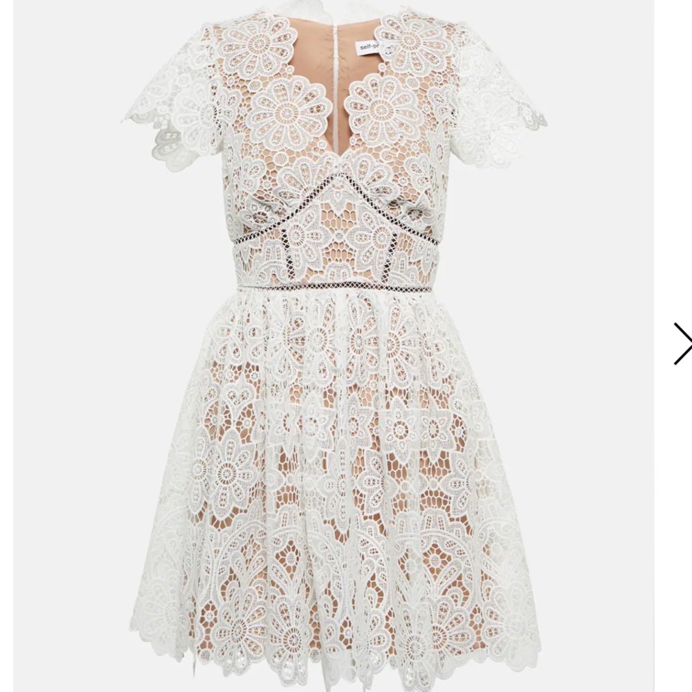 Self portrait Guipure lace minidress